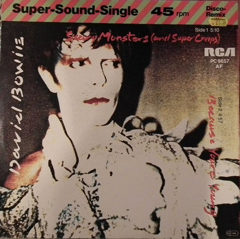 scary monsters and super creeps david bowie David Bowie – Scary Monsters (And Super Creeps) / Because You're Young –  Redrum Records