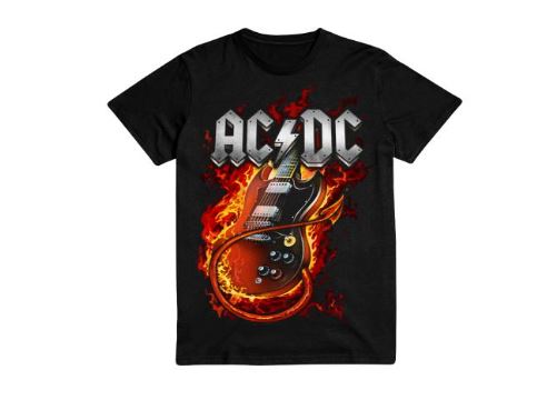 AC/DC - Fire Flames Guitar (T SHIRT)
