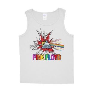 Pink Floyd - Multicolour Text (TANK TOP) white