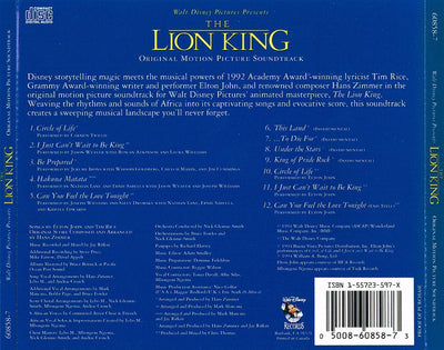 Various – The Lion King (Original Motion Picture Soundtrack) (CD Album)