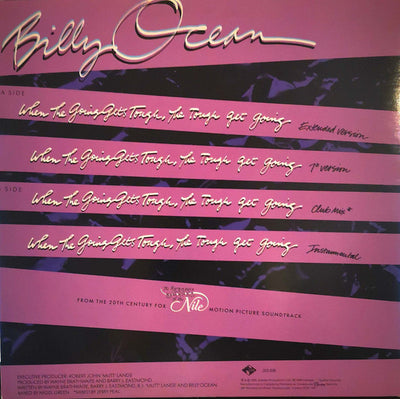 Billy Ocean ‎– When The Going Gets Tough, The Tough Get Going (12" Single 45 RPM)