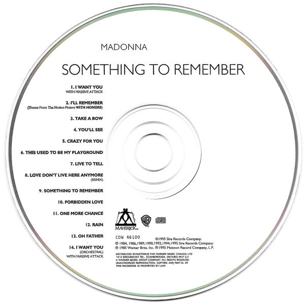 Madonna – Something To Remember (CD ALBUM)
