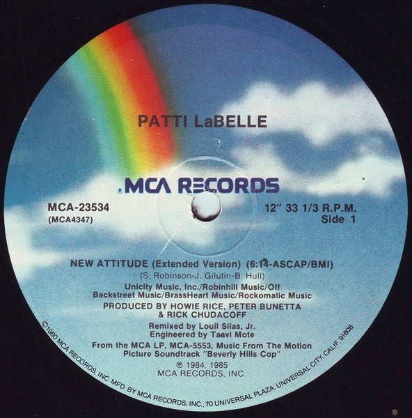 Patti LaBelle / Harold Faltermeyer – New Attitude / Axel F (12" Single mixes from Beverly Hills Cops)