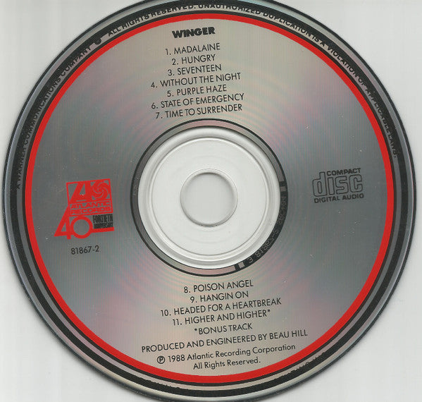 Wiinger Cd Winger – Winger (CD Album) – Redrum Records