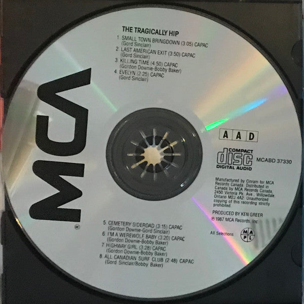 The Tragically Hip – The Tragically Hip (CD ALBUM)