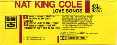 Nat King Cole – Love Songs (CASSETTE)