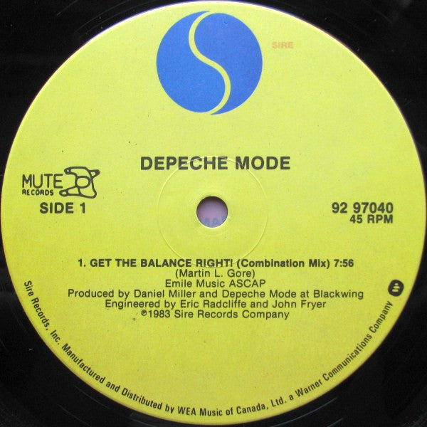 Depeche Mode – Get The Balance Right! (Combination Mix) (12" Maxi-Single 45 RPM)