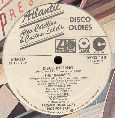 The Trammps – Disco Inferno / That's Where The Happy People Go ( 12", 33 ⅓ RPM, Promo, Reissue)