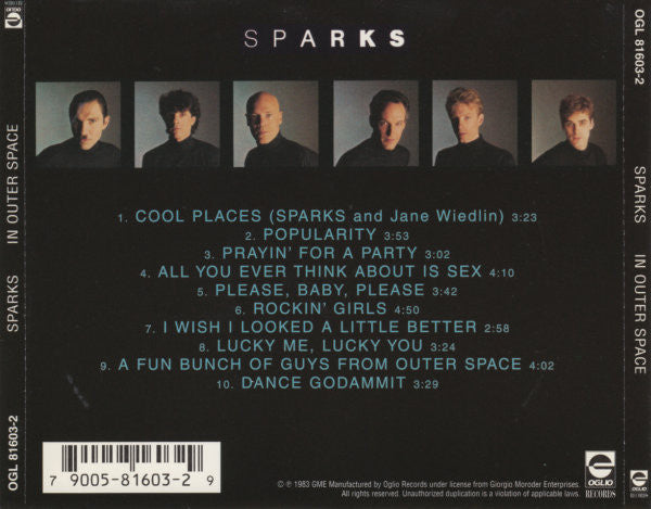 Sparks – In Outer Space (CD ALBUM)