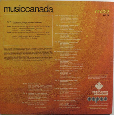 Various – Music Canada : Vol. IV - Distinguished Canadian Artists And Ensembles