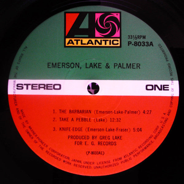 Emerson Lake & Palmer* – Emerson Lake & Palmer(JAPANESE PRESSING) NO obi