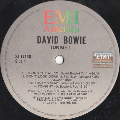 David Bowie ‎– Tonight