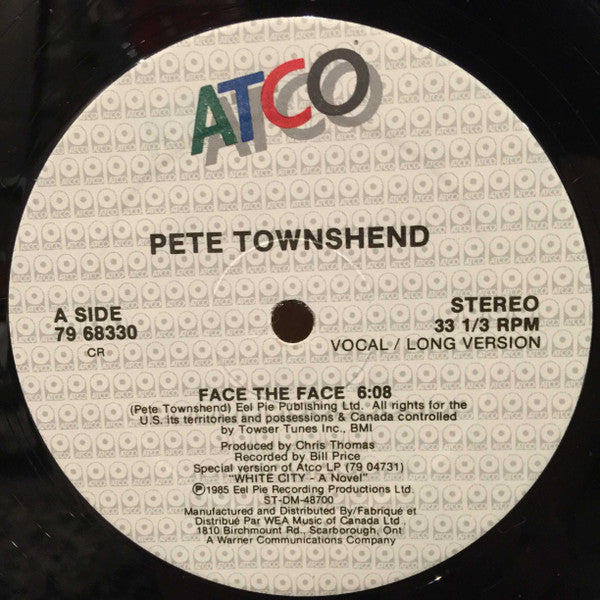 Pete Townshend ‎– Face The Face