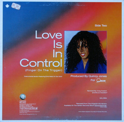 Donna Summer – Love Is In Control (Finger On The Trigger)-12", 33 ⅓ RPM