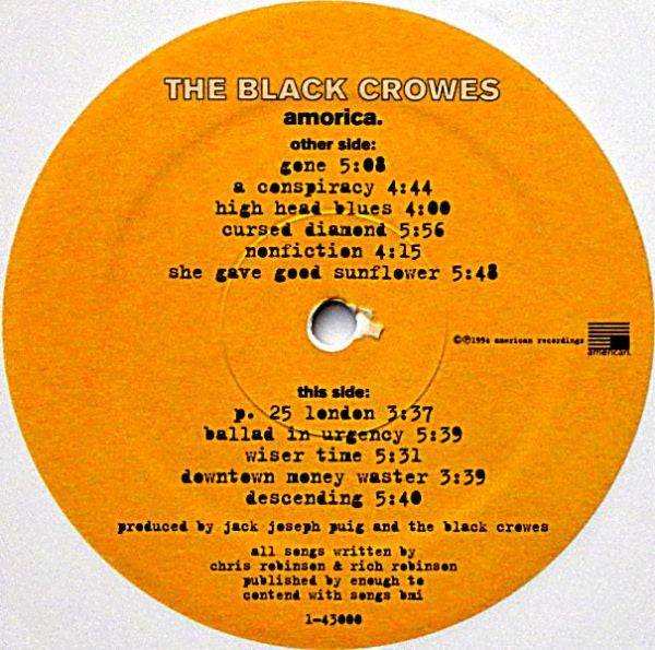 The Black Crowes – Amorica. (white vinyl)