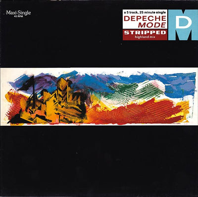 Depeche Mode – Stripped (Highland Mix) 12" Maxi Single, Blue Marbled vinyl, German Pressing