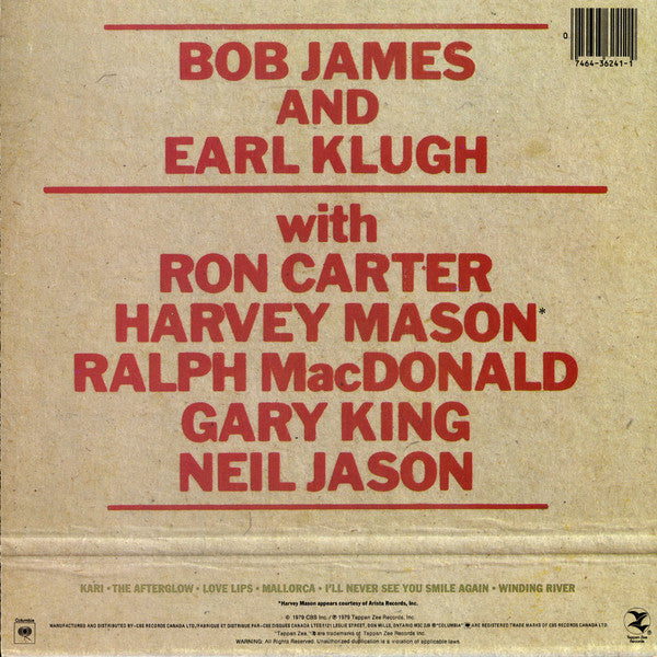 Bob James & Earl Klugh – One On One