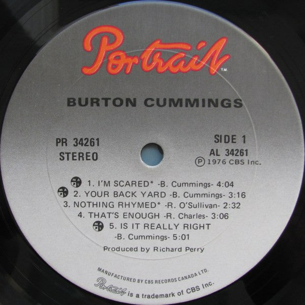 Burton Cummings ‎– Burton Cummings