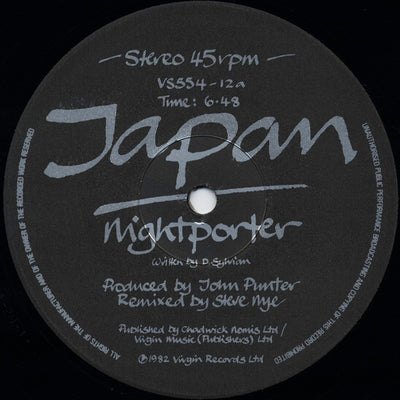 Japan – Nightporter (12" Single 45 RPM, UK Pressing)