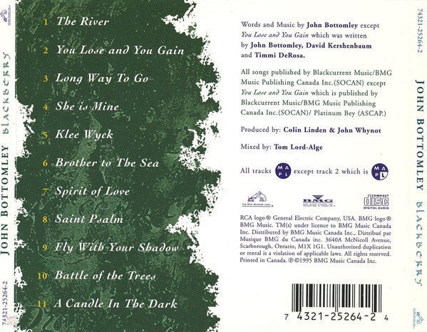 John Bottomley – Blackberry (CD ALBUM)