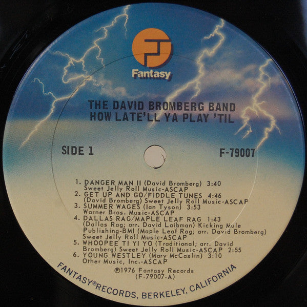 David Bromberg Band ‎– How Late'll Ya Play 'Til (2 discs) Gatefold