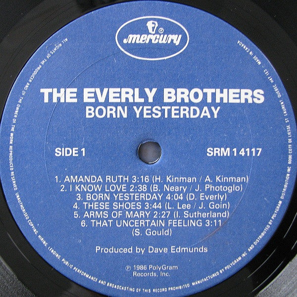 The Everly Brothers ‎– Born Yesterday