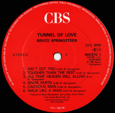 Bruce Springsteen – Tunnel Of Love (UK Pressing)
