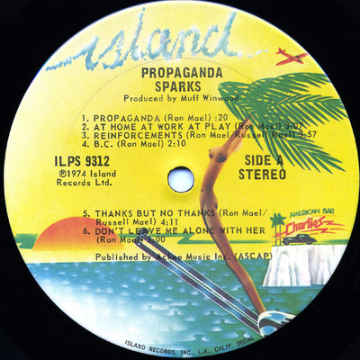 Sparks - Propaganda (US Pressing)