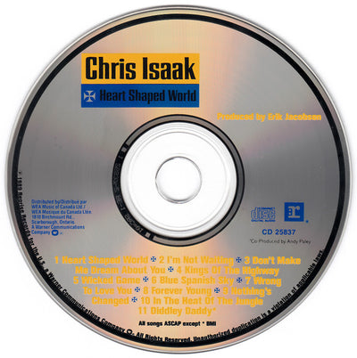Chris Isaak ‎– Heart Shaped World (CD ALBUM)