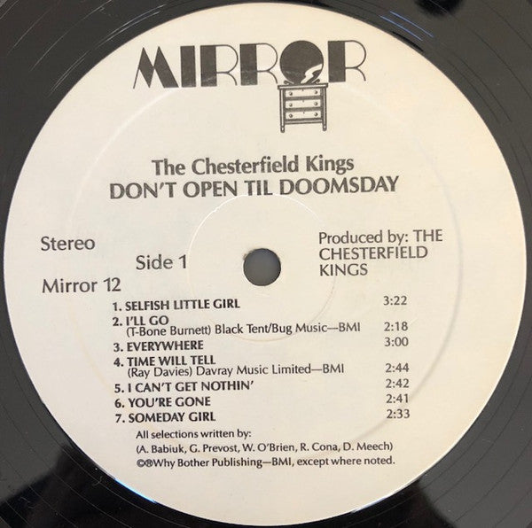 The Chesterfield Kings ‎– Don't Open Til Doomsday