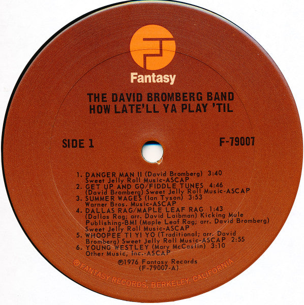 David Bromberg Band ‎– How Late'll Ya Play 'Til (2 discs) Gatefold