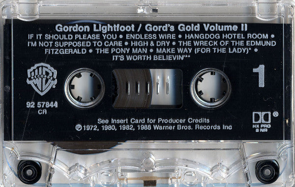 Gordon Lightfoot – Gord's Gold Volume II (CASSETTE)