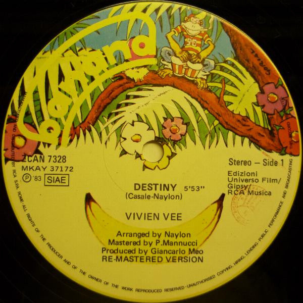 Vivien Vee – Destiny-12", Numbered, Promo, Remastered, Stereo