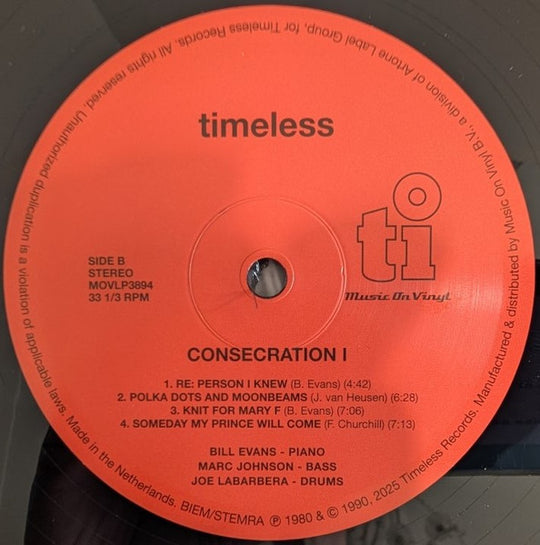 Bill Evans – Consecration I (NEW PRESSING MOVL 2025 Reissue