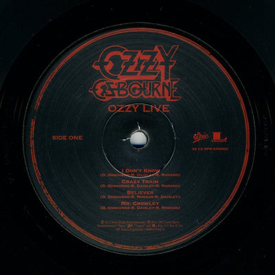 Ozzy Osbourne – Ozzy Live (2 Discs, Numbered, Limited Edition, 2012 Record Store Day)