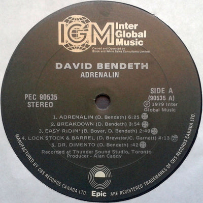 David Bendeth ‎– Adrenalin