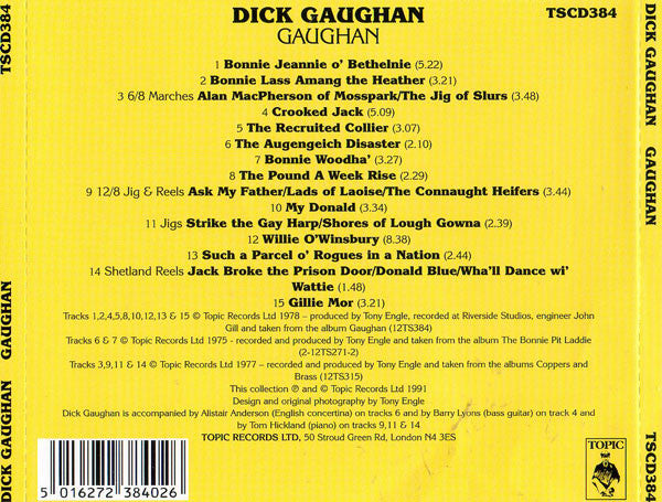 Dick Gaughan – Gaughan (CD ALBUM)