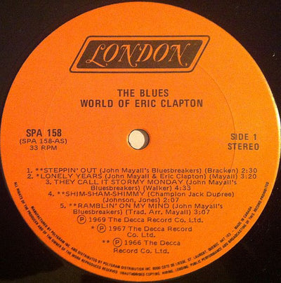 Various ‎– The Blues World Of Eric Clapton