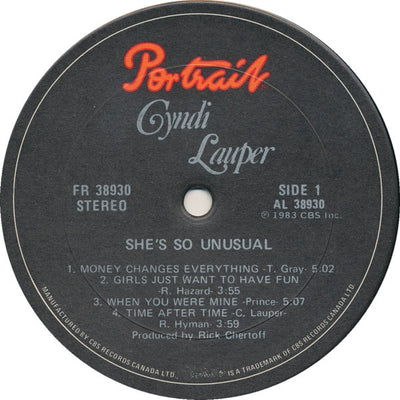 Cyndi Lauper -She's So Unusual
