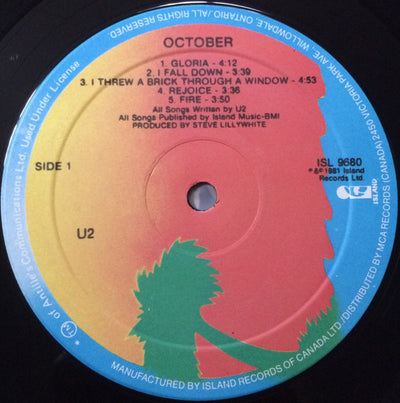 U2 – October (Canadian Reissue Orange Labels)