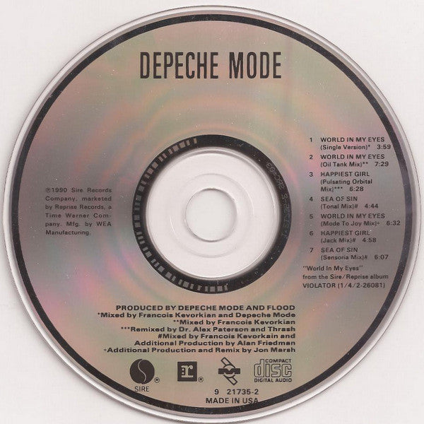 Depeche Mode – World In My Eyes / Happiest Girl / Sea Of Sin (CD  ALBUM Maxi-Single)