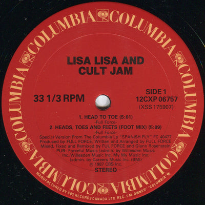 Lisa Lisa And Cult Jam* ‎– Head To Toe (12", 33 ⅓ RPM)