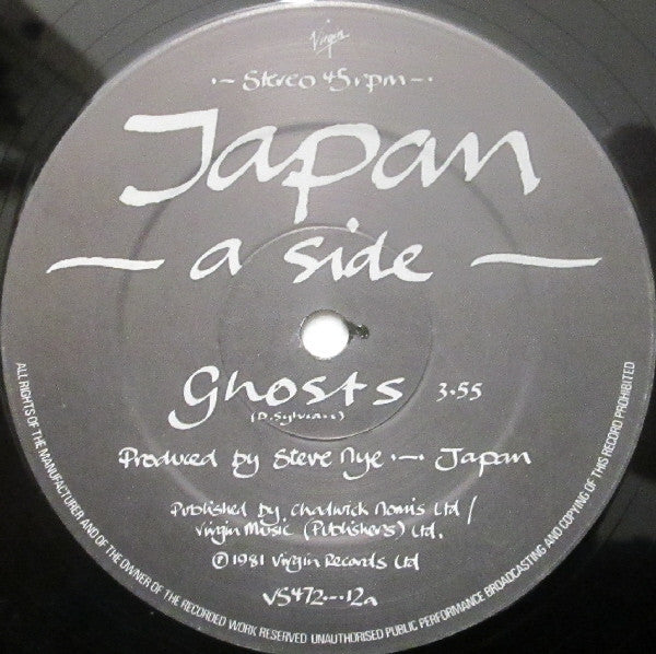 Japan – Ghosts (12" Single 45 RPM, UK Pressing)