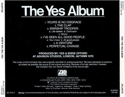 Yes – The Yes Album ( CD ALBUM)