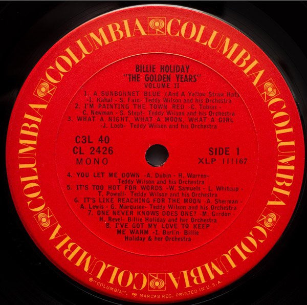 Billie Holiday – "The Golden Years" Volume II (3 Disc Boxset, Mono, US Reissue)