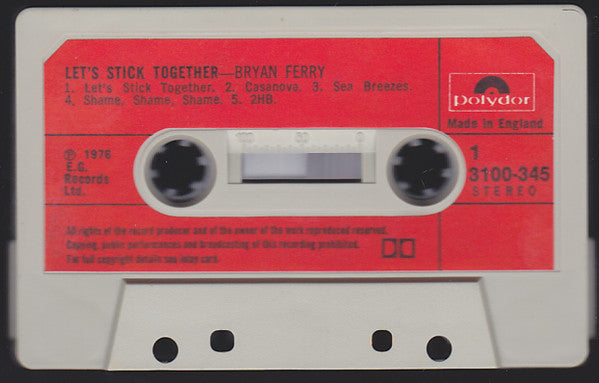 Bryan Ferry – Let's Stick Together (U.K. CASSETTE)