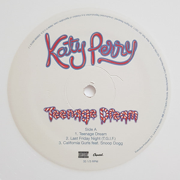 Katy Perry – Teenage Dream fashion - White 2 x LP Vinyl Records 12