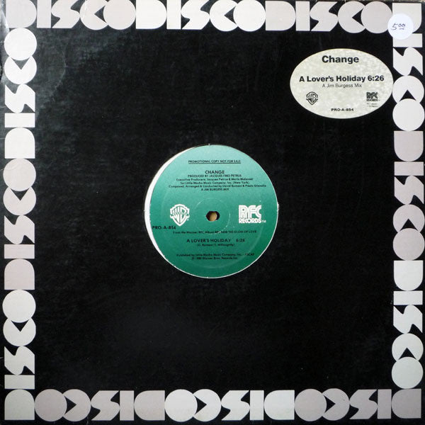 Change – A Lover's Holiday(12", 33 ⅓ RPM, Single Sided, Promo)