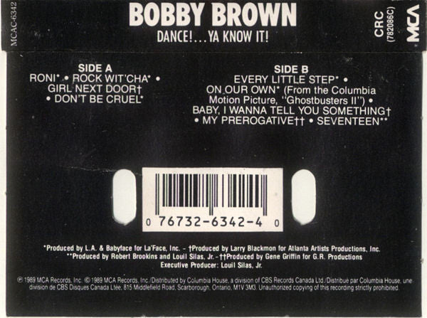 Bobby Brown – Dance!...Ya Know It! (Cassette)