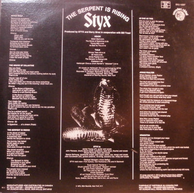 Styx – The Serpent Is Rising (Canadian Reissue)